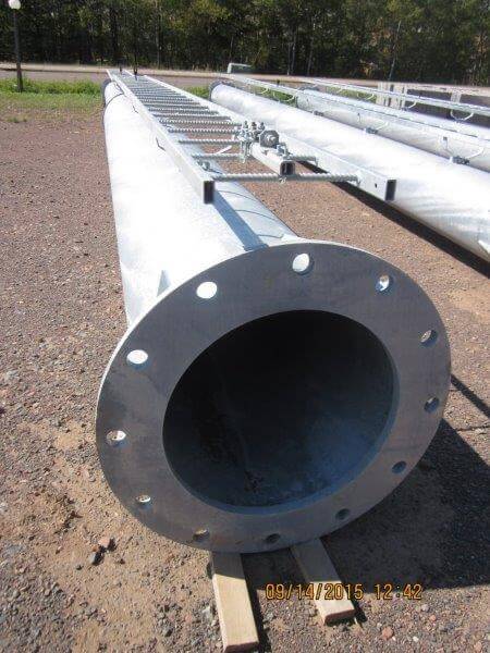 The 100-foot lengths of gondola standards are ready to be deployed